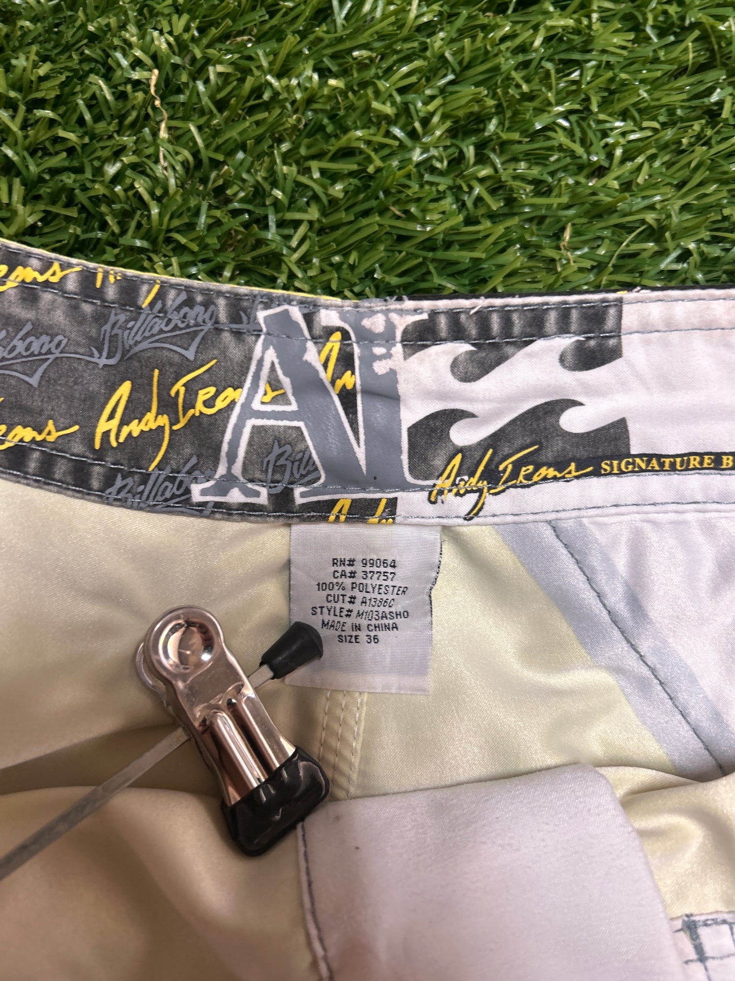 Y2K Andy Irons Signature Shogun Billabong Boardshorts - Size 36