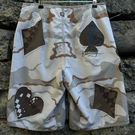 Y2K Taj Burrow Royal Flush Billabong Boardshorts - Size 32