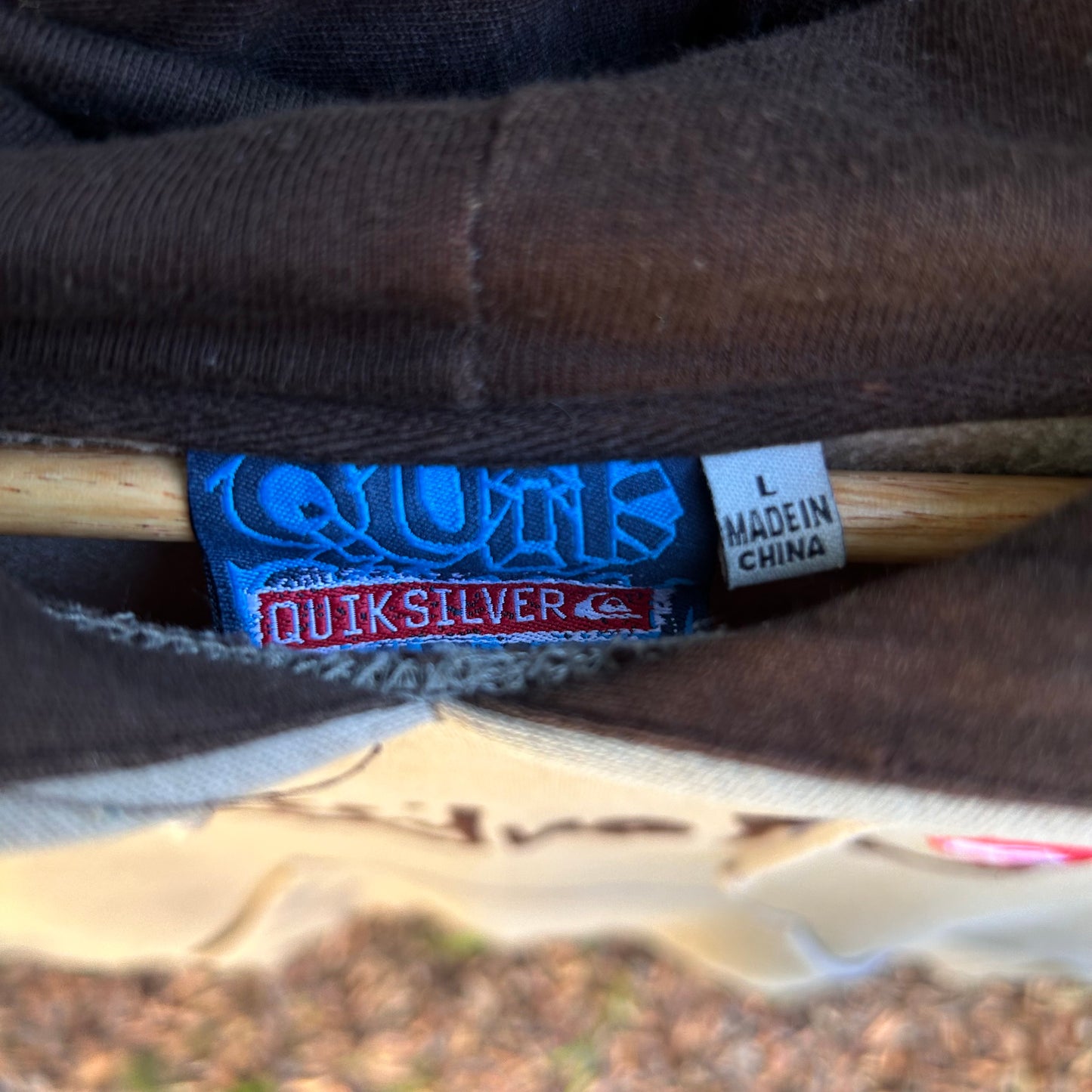 Y2K Quiksilver brown hoodie