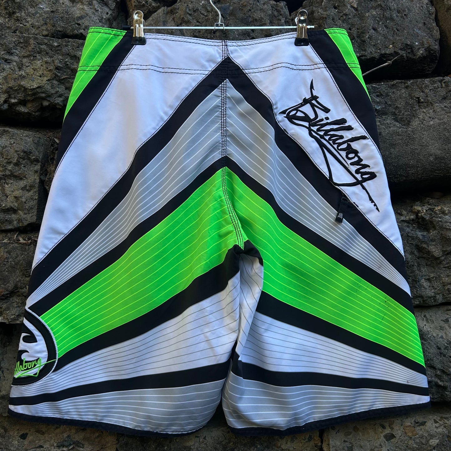 Y2K Andy Irons Signature Samurai Billabong Boardshorts - Size 32