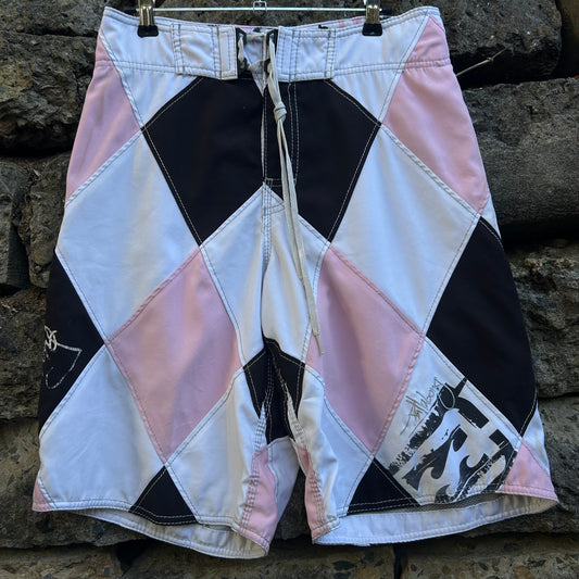 Y2K Andy Irons Signature Argyle Billabong Boardshorts - Size 30