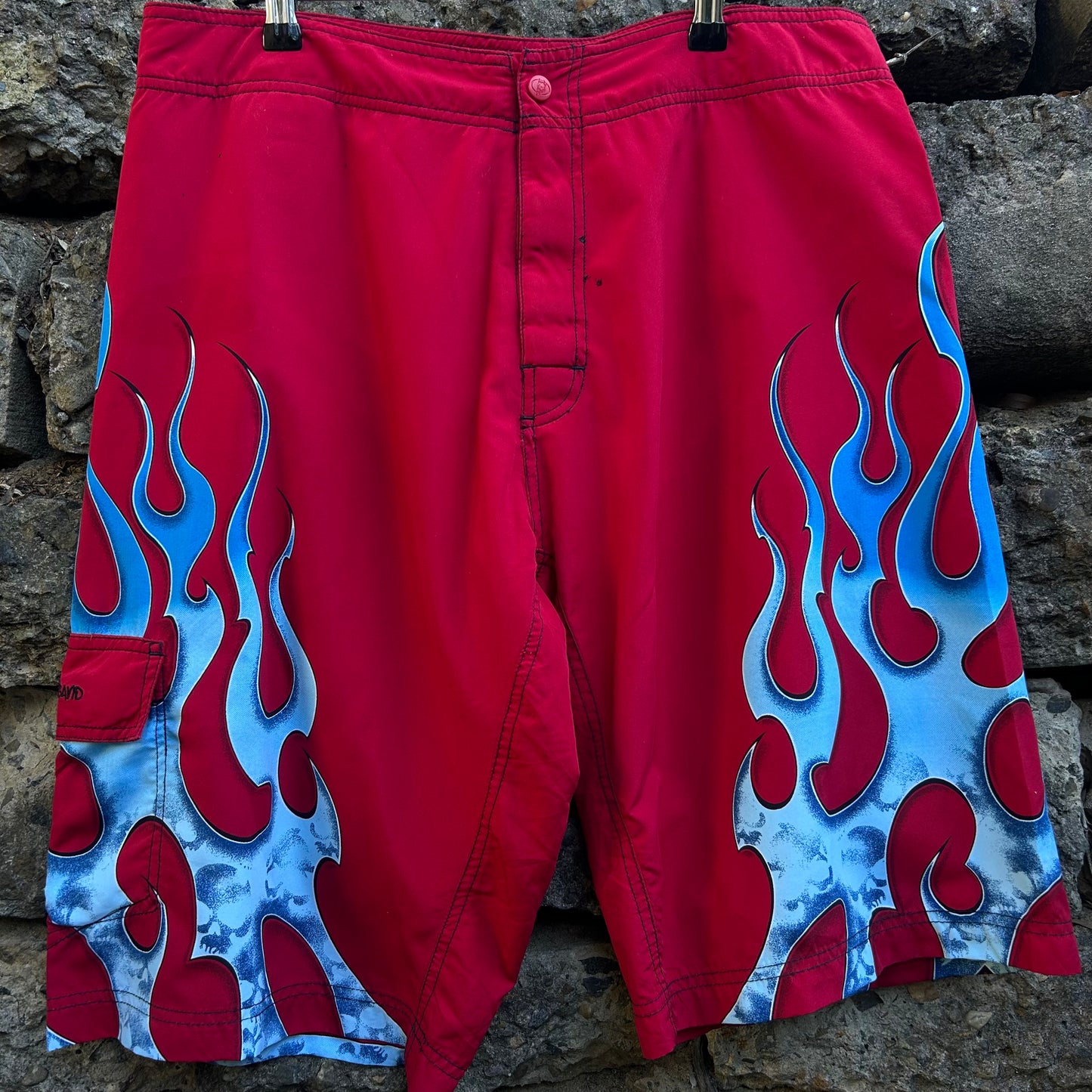 Y2K Flame Boardshorts - Size 35