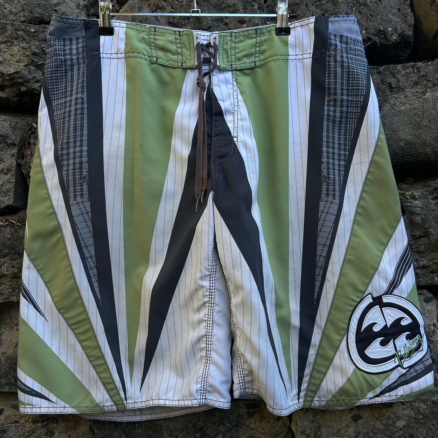 Y2K Andy Irons Signature Samurai  Billabong Boardshorts - Size 38