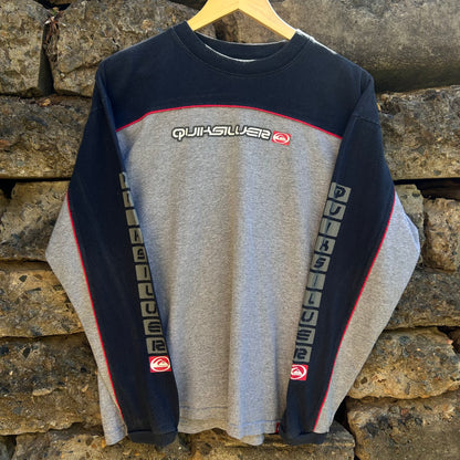Vintage surfwear, vintage Quiksilver two tone long sleeve 