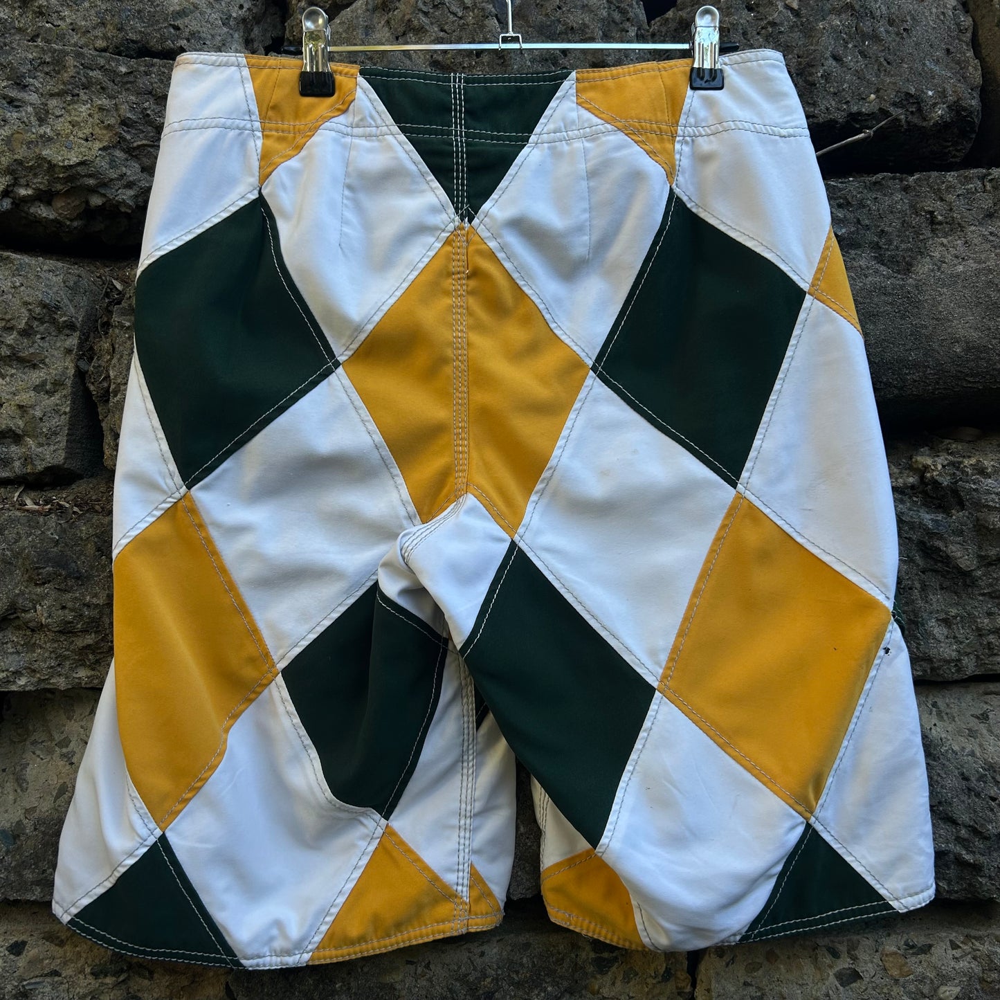 Y2K Andy Irons Signature Argyle Billabong Boardshorts - Size 32