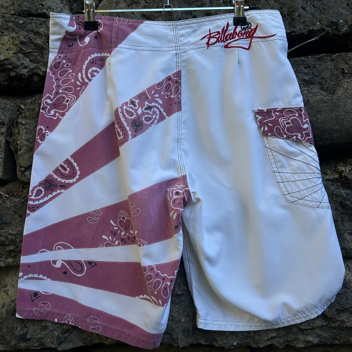 Y2K Andy Irons Signature Rising Sun Billabong Boardshorts - Size 30 (rare)