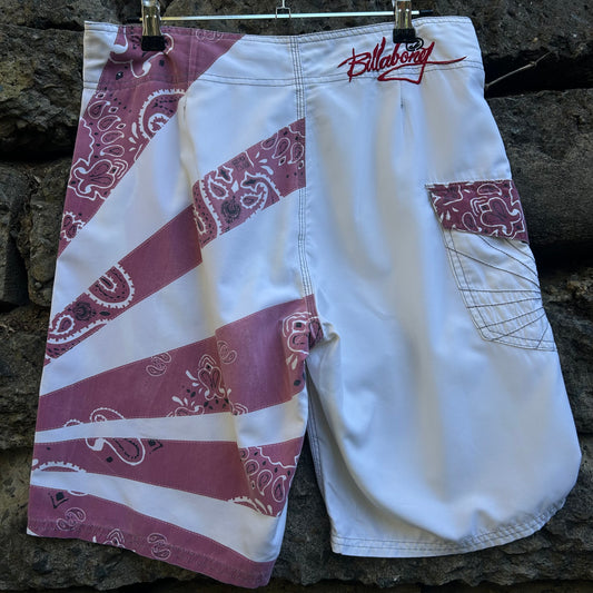 Y2K Andy Irons Signature Rising Sun Billabong Boardshorts - Size 30 (rare)