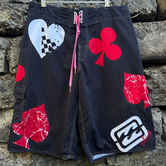Y2K Taj Burrow Royal Flush Style Billabong Boardshorts - Size 32