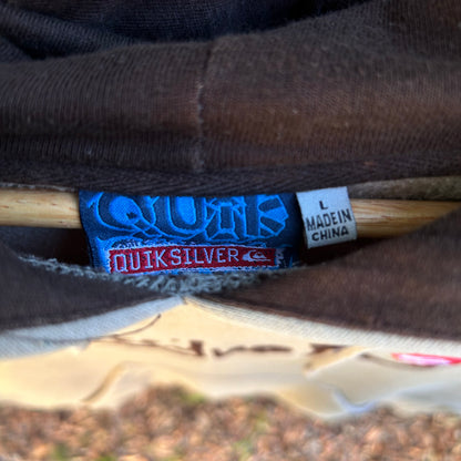 Y2K Quiksilver brown hoodie