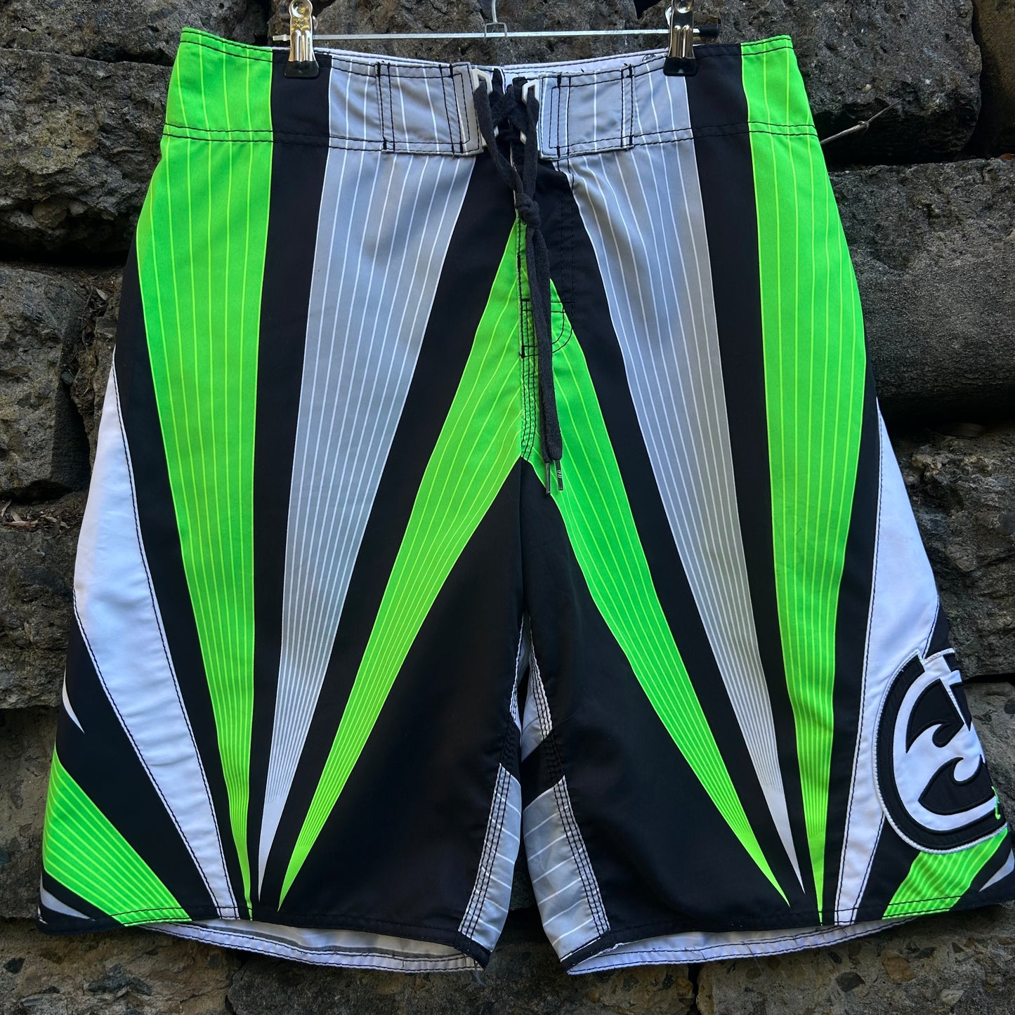 Y2K Andy Irons Signature Samurai Billabong Boardshorts - Size 32