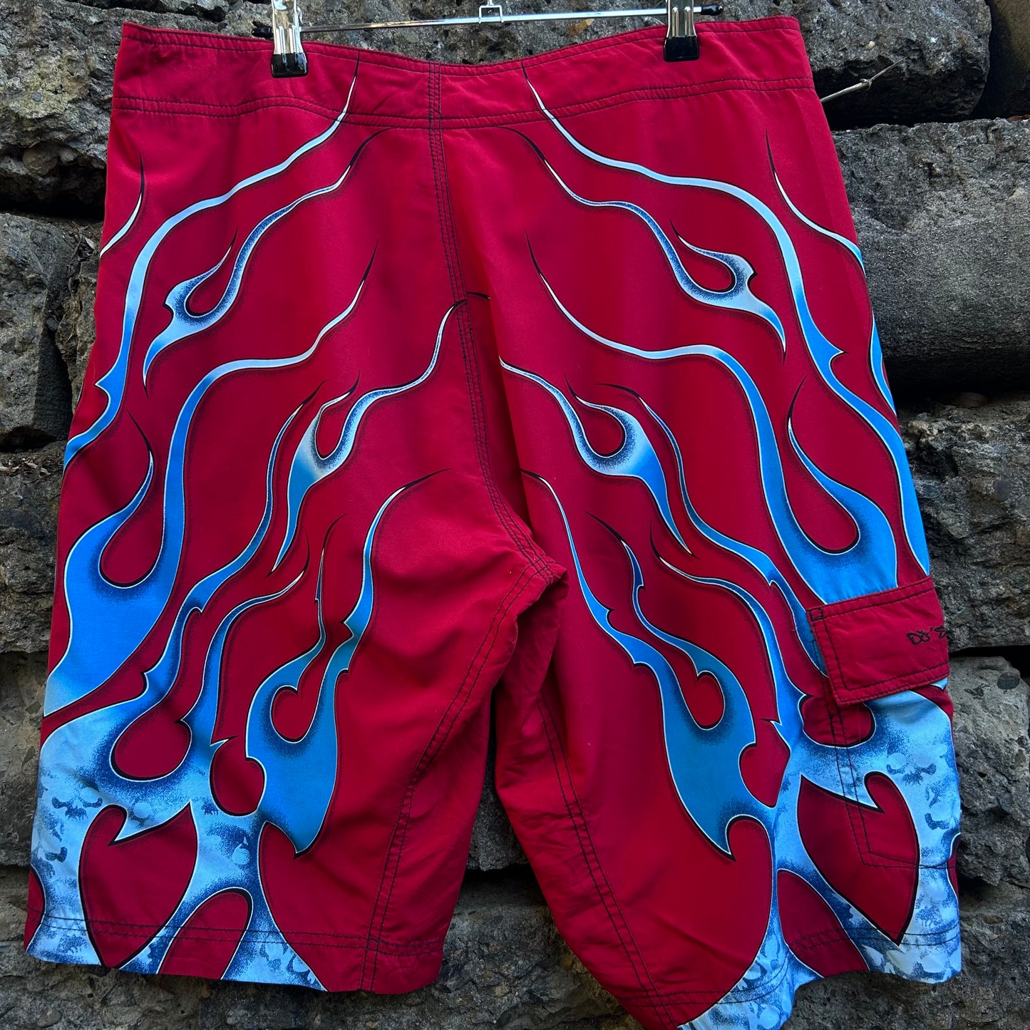 Y2K Flame Boardshorts - Size 35