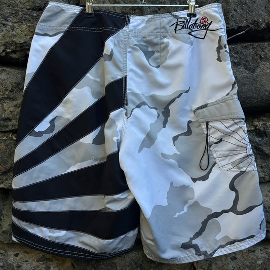 Y2K Andy Irons Signature Rising Sun Billabong Boardshorts - Size 34