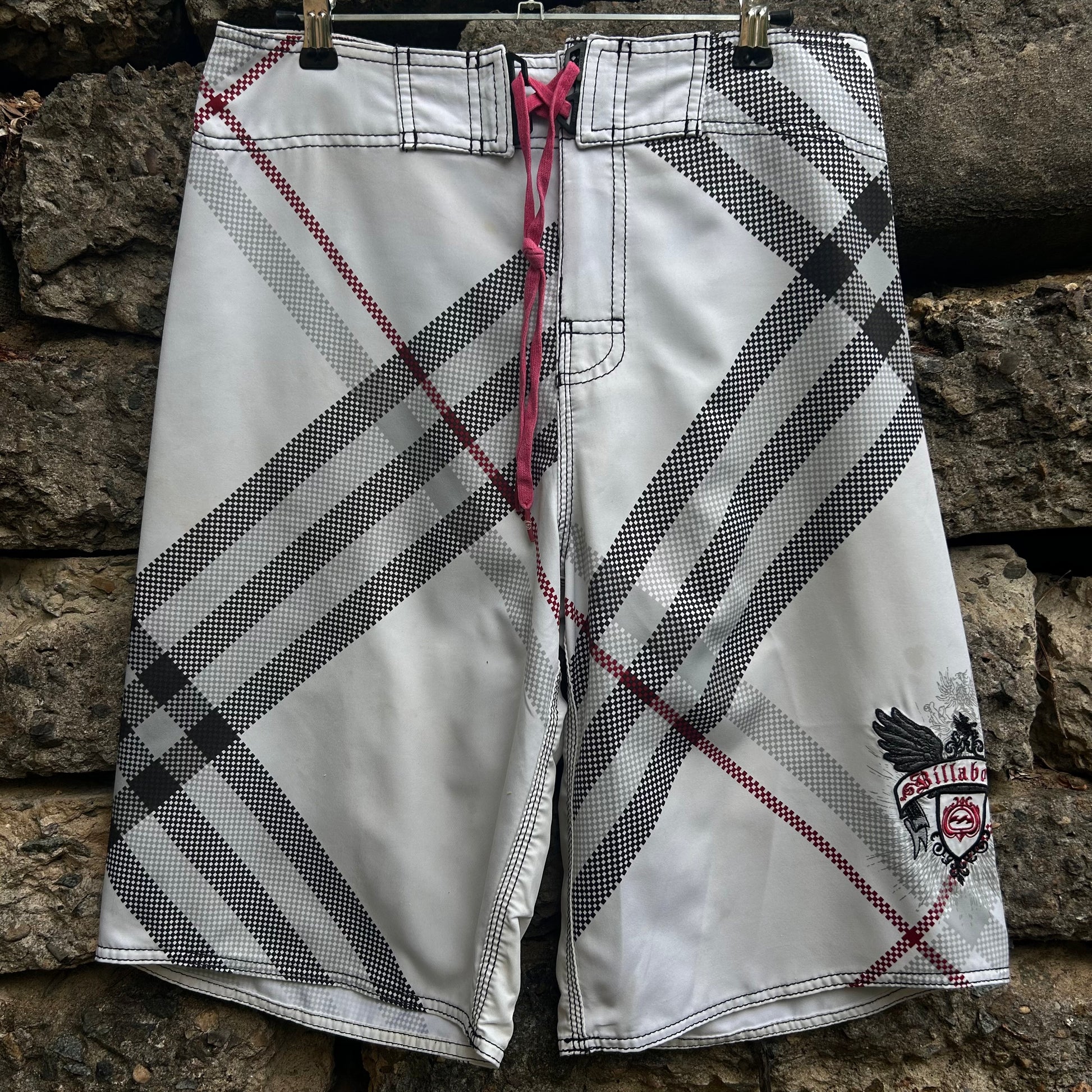 Plaid Y2K white and black 