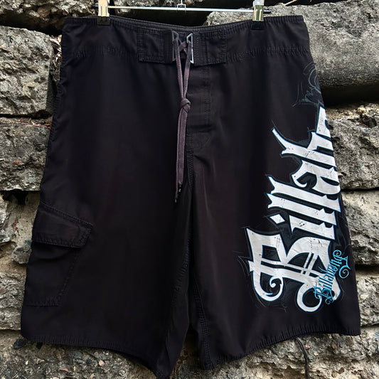 Vintage billabong Y2K, spellout black boardshorts 