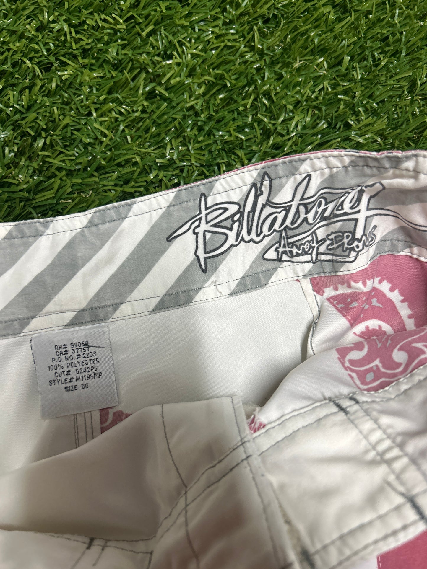 Y2K Andy Irons Signature Rising Sun Billabong Boardshorts - Size 30 (rare)